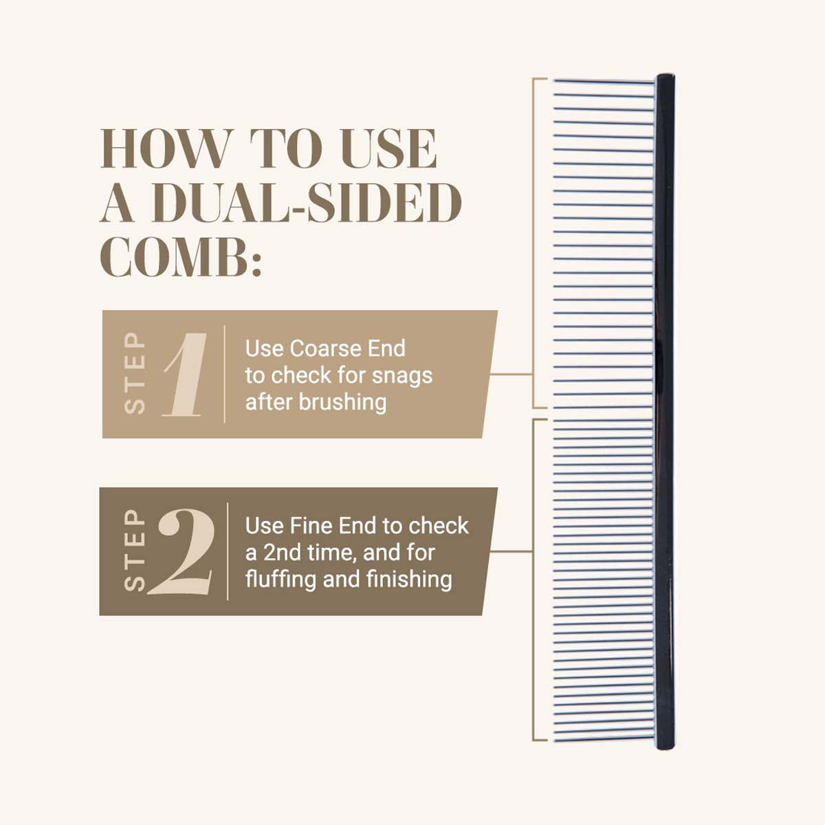 Chris Christensen 7.5" Fine/Coarse Greyhound-Style Buttercomb #000