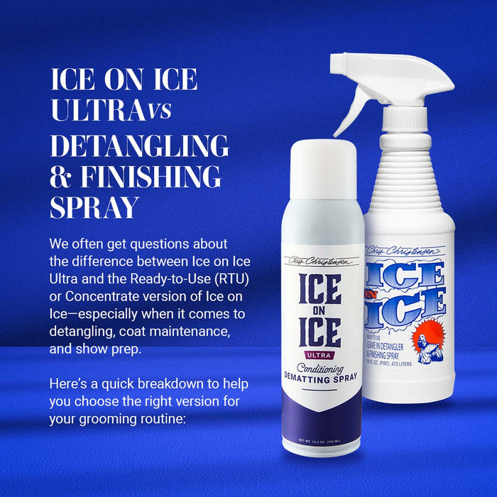 Ice on Ice Ultra vs. Detangling & Finishing Spray