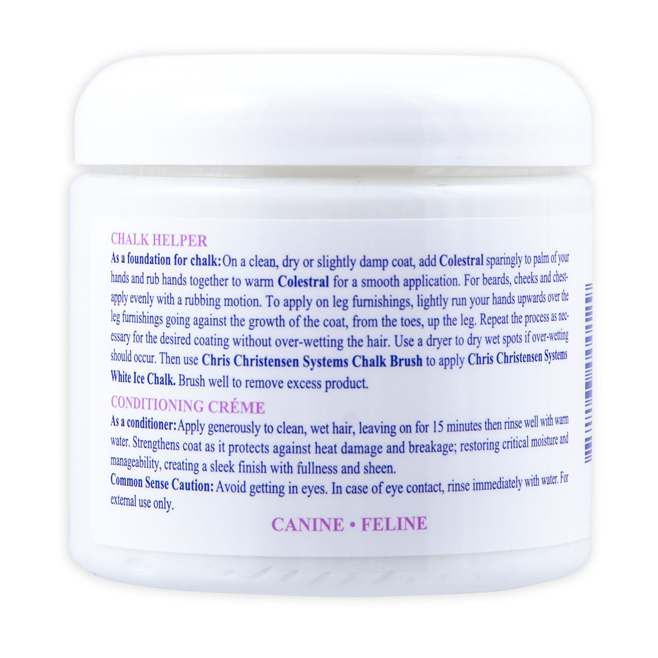 Colestral Chalk Helper & Conditioning Creme - Jar Back