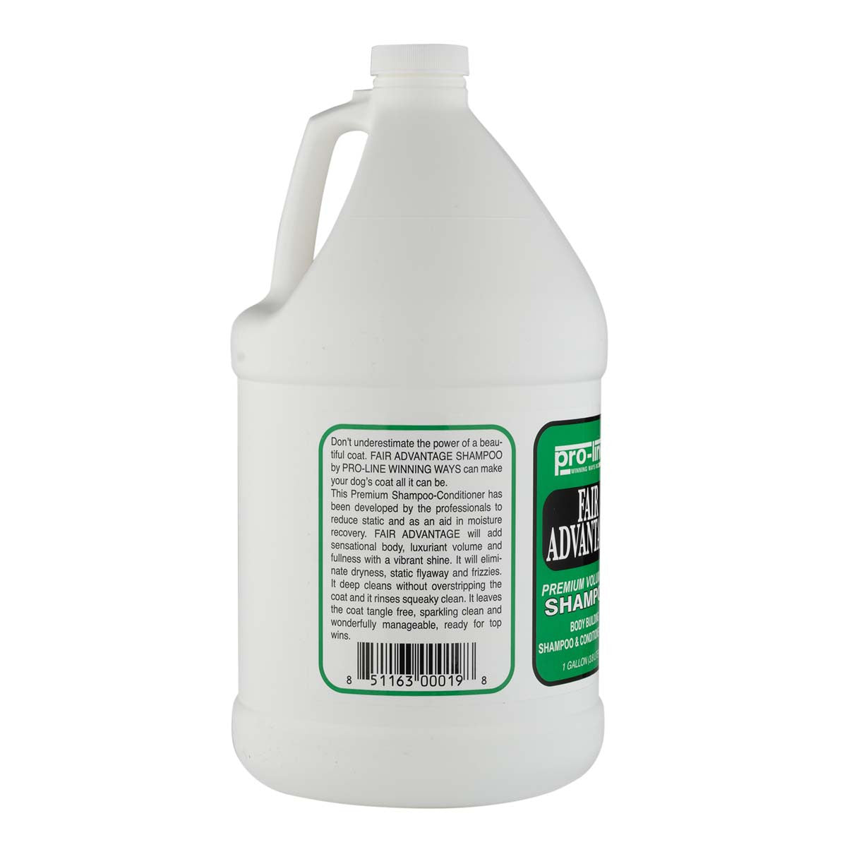 ProLine Fair Advantage Shampoo Gallon Side 1