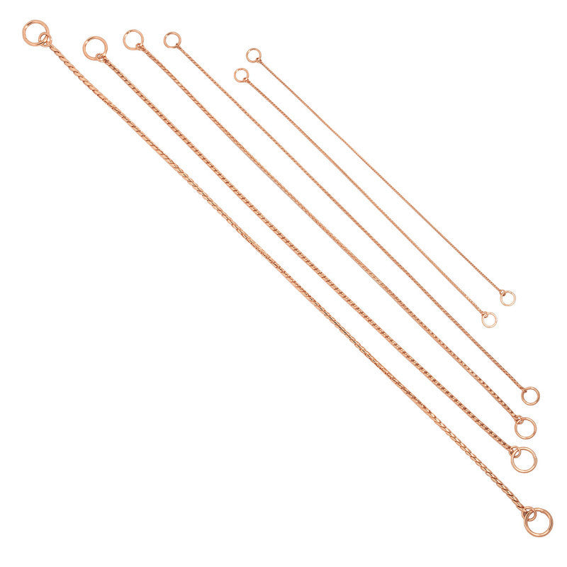 Champagne Slip Snake Show Collars in Rose Gold