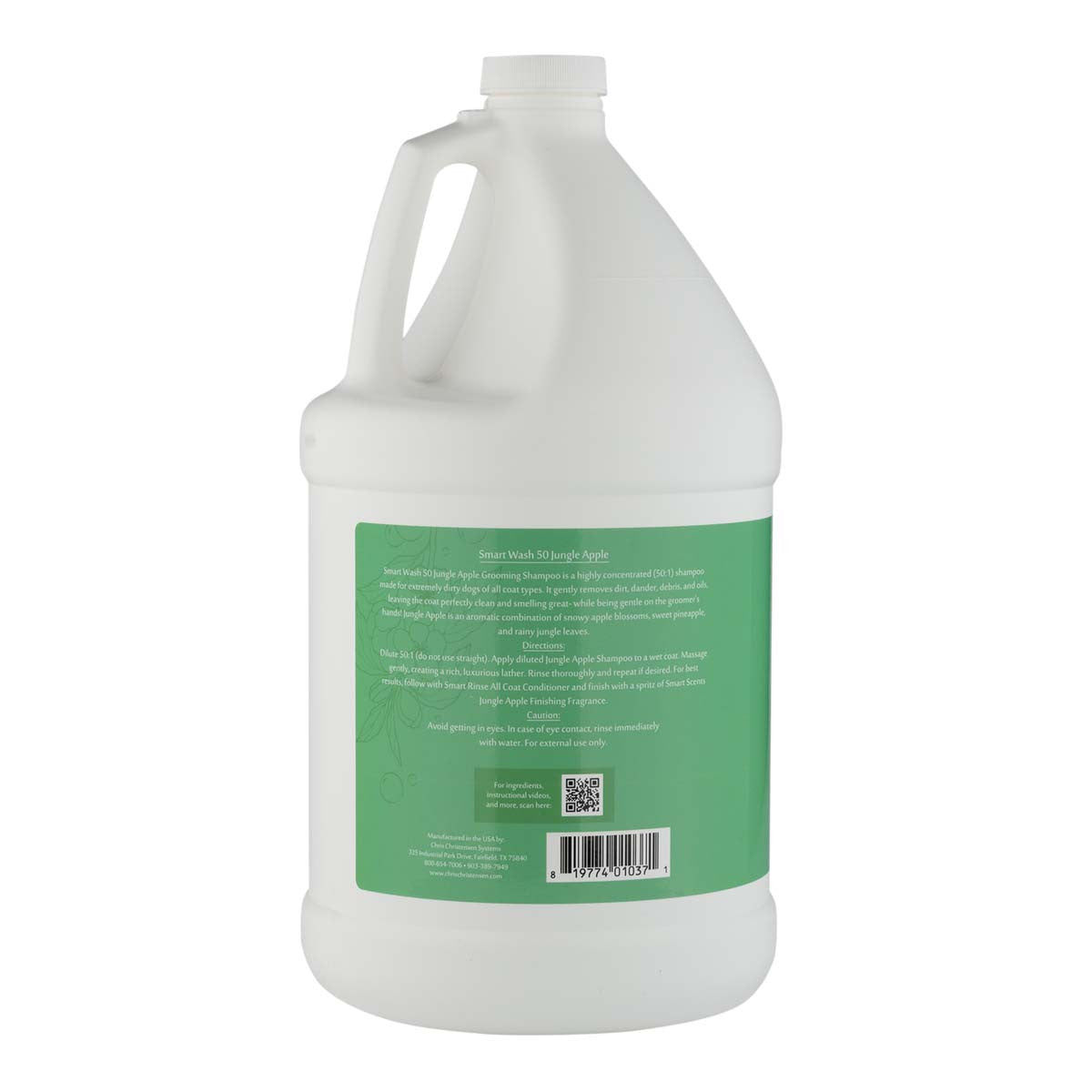 Chris Christensen SmartWash 50 Grooming Shampoo - Jungle Apple Gallon Back