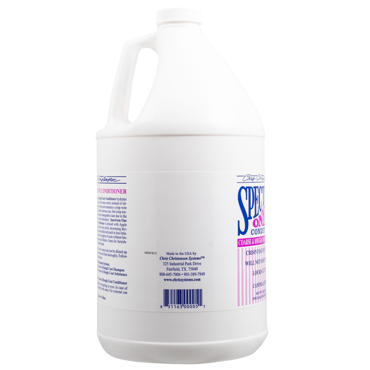 Spectrum One Coarse and Rough Coat Conditioner Gallon Side
