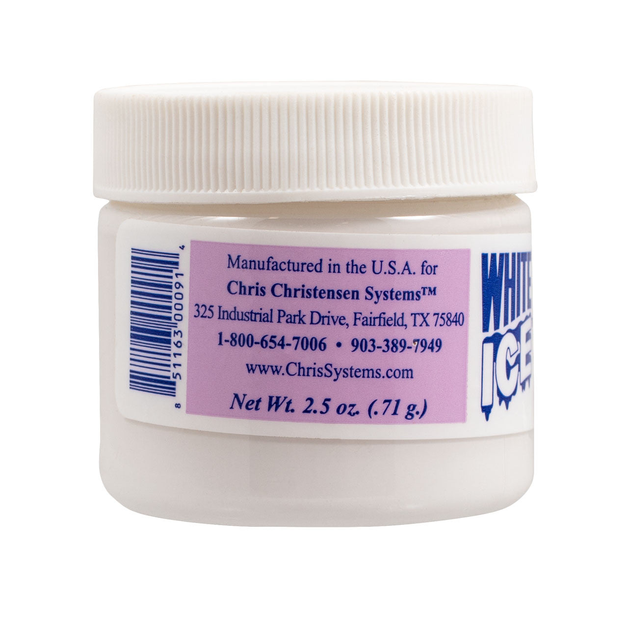 White Ice Creme Manufacturing Information