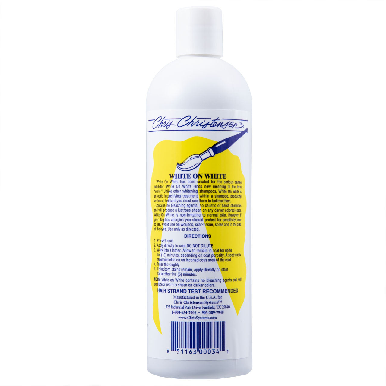 White on White Shampoo 16 Ounce Back